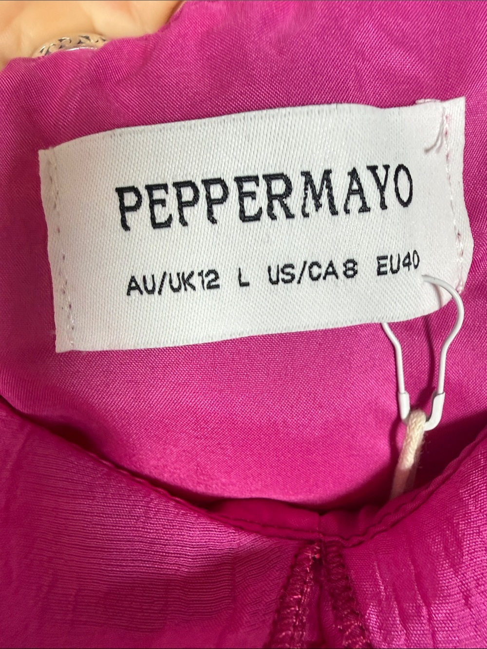 Peppermayo Exclusive Dylan Off Shoulder Ruffle Top Fuchsia New with Tags W2509 - Picture 6 of 11